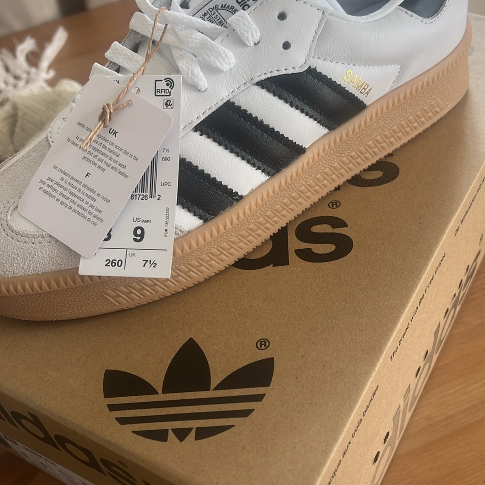 Adidas Tan Shoe Boxes with Black Logo